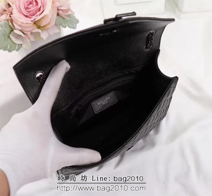 YSL聖羅蘭 爆款 魚子醬紋牛皮鏈條單肩斜挎包 26808-1 YAS1528